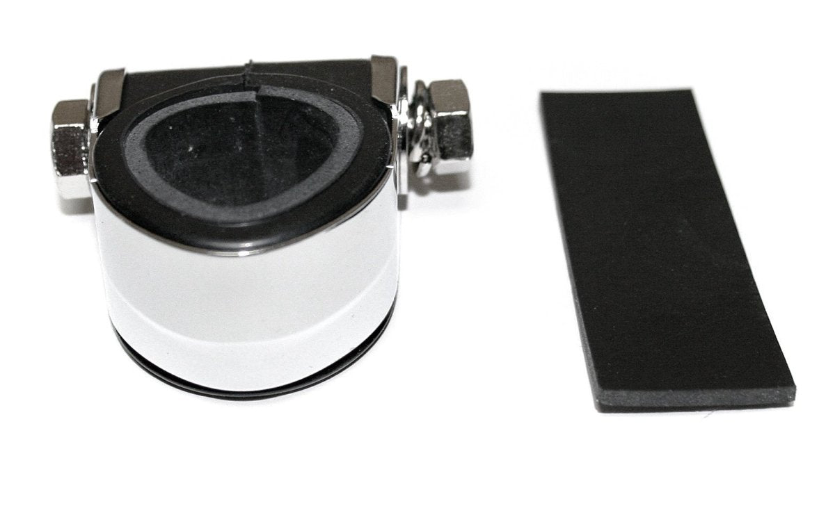 Chrome clamp mount for mini speedometer and tachometer on 7 8 or 1 inch handlebars