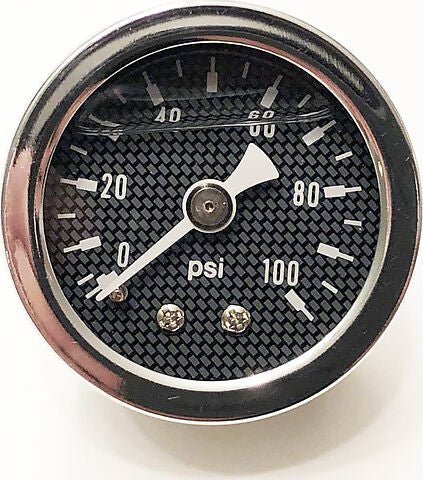 Oil Pressure Gauge Assembly ~ Carbon Face Plate - VintageCB750