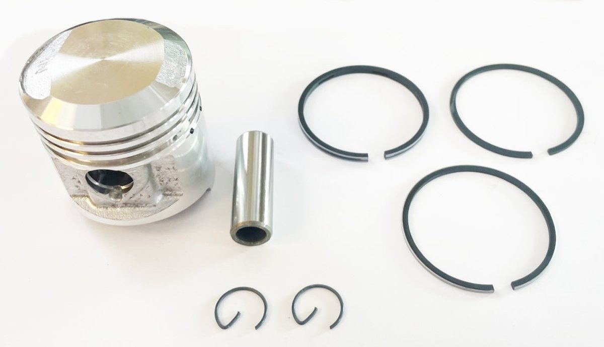 Honda CB350F standard size (47 mm) piston kit includes piston, rings, pin and clips