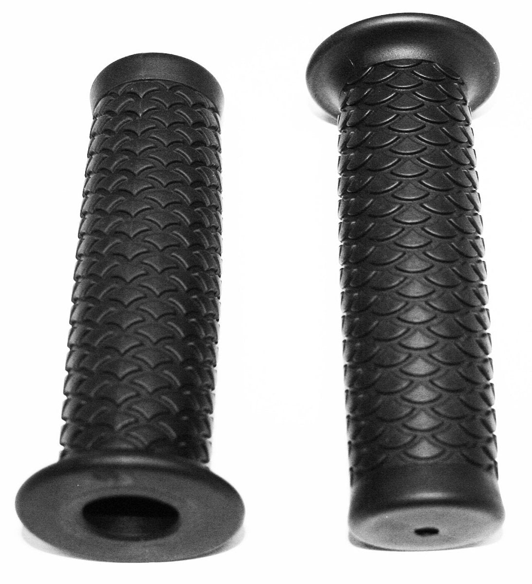 Black retro grips for 7 8 inch motorcycle handlebars