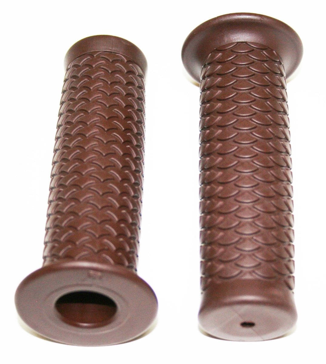 Dark brown retro grips for 7 8 inch motorcycle handlebars