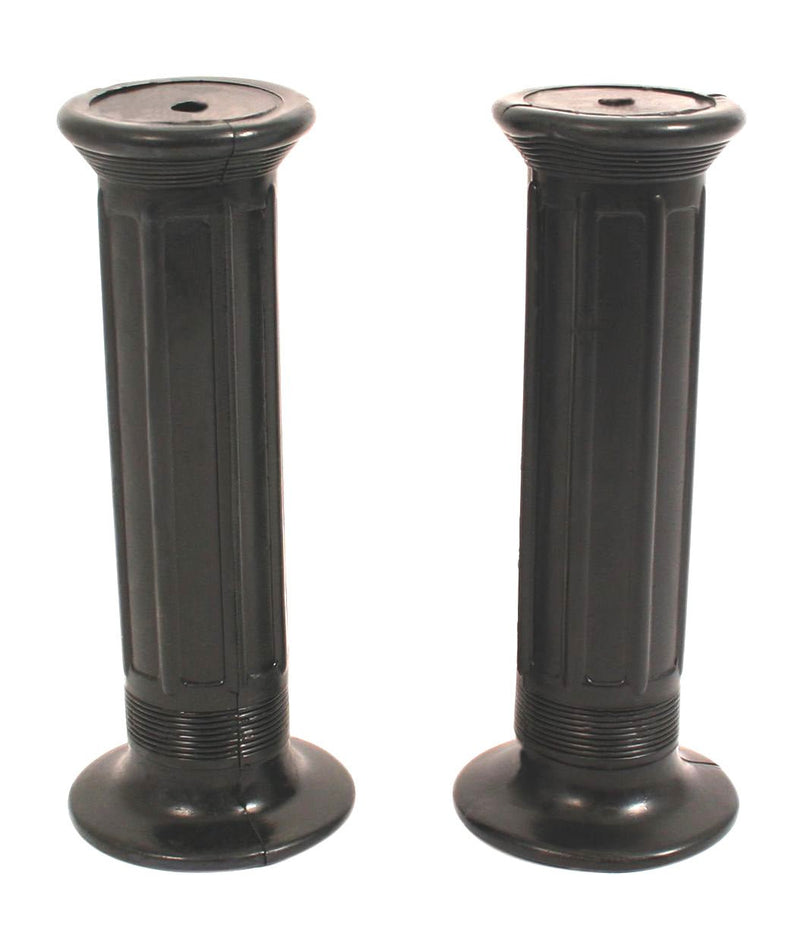 Black ribbed rubber grips for 7 8 inch handlebars