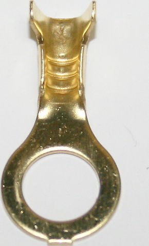 Universal motorcycle 6.25mm x 21mm long ring terminal connectors pk 10