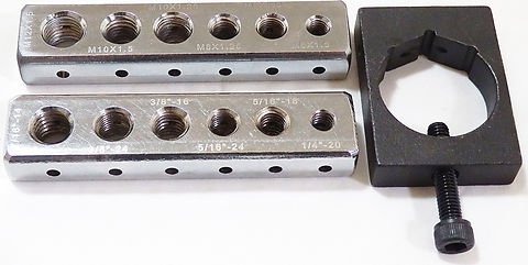 Universal motorcycle safety wire nut and metric+imperial bolt drill jig kit