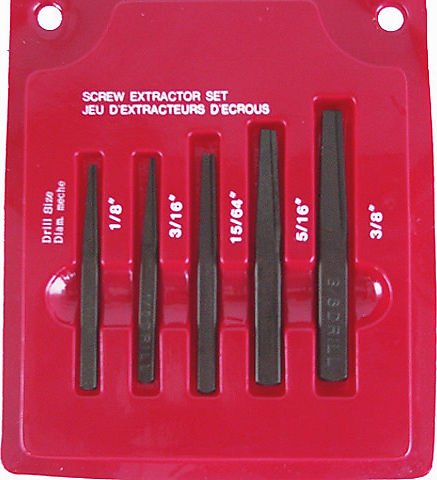 Universal motorcycle screw extractor set