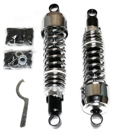 Honda CB Custom Stock Length Shock Absorber Set ~ Black / Chrome 325mm