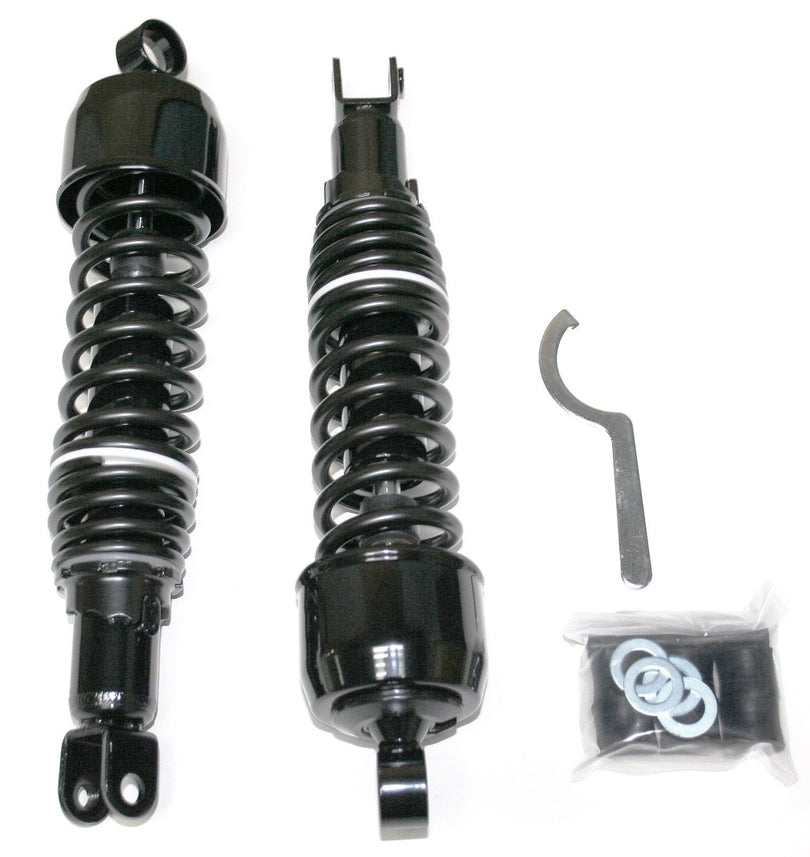Honda CB black 335mm shock absorber set side detail