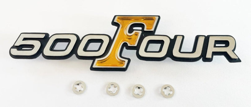 Honda CB500K side cover emblem with attachment clips 87124-323-000