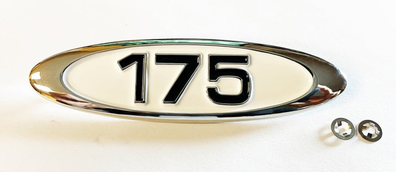 Honda CB175K side cover emblem with attachment clips 87125-315-000