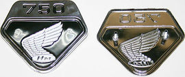 Side Cover Emblem Set 1969 - 70K ~ Black - VintageCB750