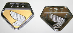 1969-70 Honda CB750K Side Cover Emblem Set 1969-70K ~ Gold ~ Replaces 87123-300-020