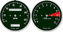 Charger l&#39;image dans la galerie, Speedo &amp; Tach Face Decal Set ~ MPH - VintageCB750