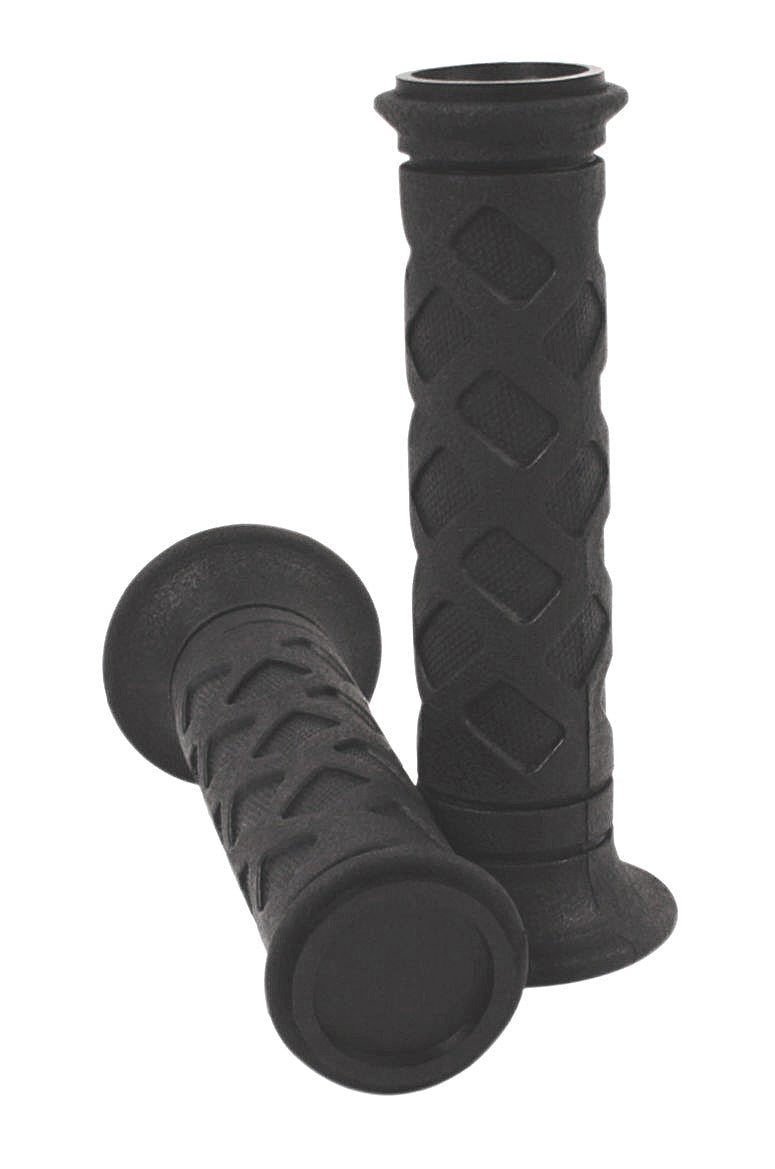 Black sport bike gel grips for 7 8 inch handlebars