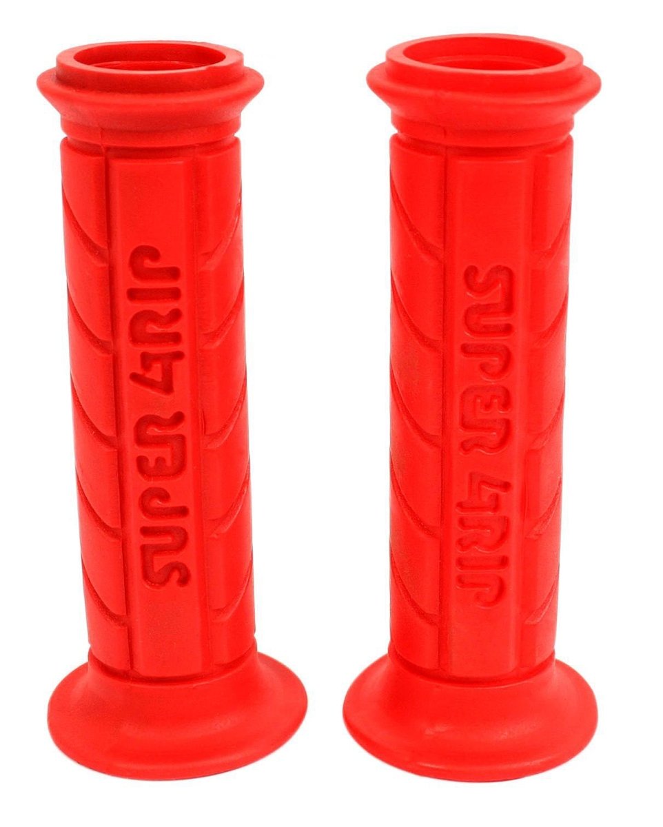 Red super grips for 7 8 inch motorcycle handlebars