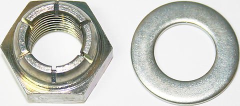 Honda CB750 CB550 swingarm pivot bolt locknut w washer 90354-268-000