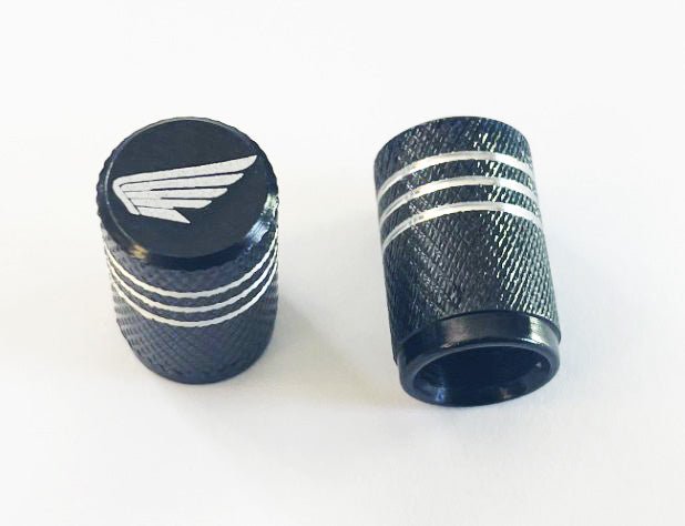 Honda logo aluminum tire valve caps pk 2