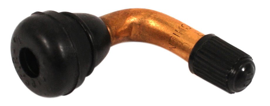 Universal 90 degree metal tire valve stem for motorcycle wheels