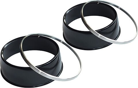 Honda CB750F CB750K CB550K two metal speedo tach gauge covers with crimp rings