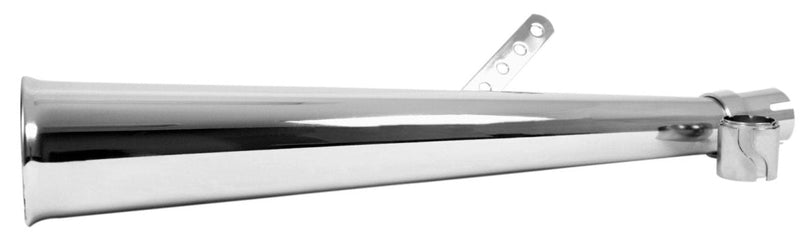 Universal motorcycle chrome 8-degree upswept megaphone muffler right side