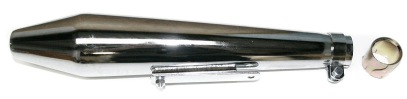 Universal chrome reverse cone motorcycle muffler 19 inch