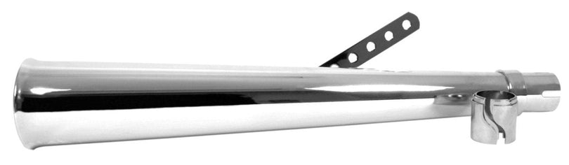 Universal motorcycle chrome straight megaphone muffler 23 in. 1-3 4 in.