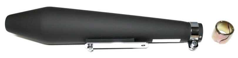 Universal flat black reverse cone motorcycle muffler 19 inch