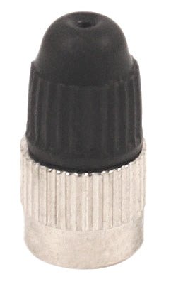 Universal metal valve stem caps pack of 2 with valve core removal notch