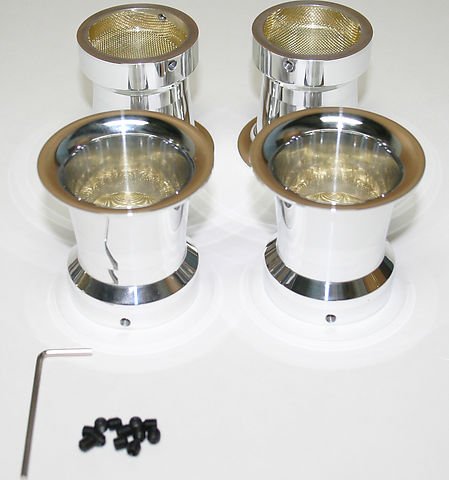 Honda CB750 CB550 CB500 CB400 chrome velocity stack set 4 39mm id