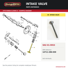 Charger l'image dans la galerie, Intake valve parts fiche diagram, SKU 01-9953, highlighted reference 6