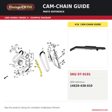 Charger l'image dans la galerie, Cam-chain guide parts fiche diagram, SKU 07-0191, highlighted reference 16
