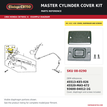 Charger l'image dans la galerie, Master cylinder cover kit parts fiche diagram, SKU 08-0290, highlighted reference 9 / 12 / 20