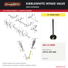Load image into Gallery viewer, Kibblewhite intake valve parts fiche diagram, SKU 12-0080, highlighted reference 5