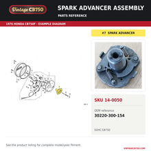 Charger l'image dans la galerie, Spark advancer assembly parts fiche diagram, SKU 14-0050, highlighted reference 7