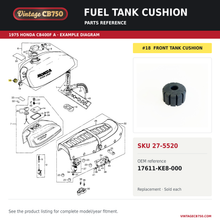 Load image into Gallery viewer, Fuel tank cushion parts fiche diagram, SKU 27-5520