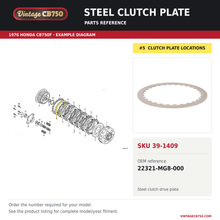 Load image into Gallery viewer, Steel clutch plate parts fiche diagram, SKU 39-1409
