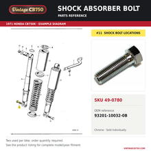 Charger l'image dans la galerie, Shock absorber bolt parts fiche diagram, SKU 49-0780