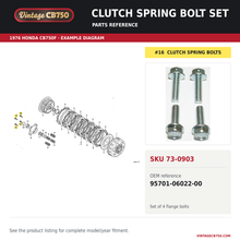 Charger l'image dans la galerie, Clutch spring bolt set parts fiche diagram, SKU 73-0903, highlighted reference 16