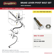 Load image into Gallery viewer, Brake lever pivot bolt set parts fiche diagram, SKU 73-1029