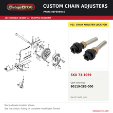 Charger l'image dans la galerie, Custom chain adjusters parts fiche diagram, SKU 73-1059, highlighted reference 21