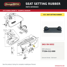 Charger l'image dans la galerie, Seat setting rubber parts fiche diagram, SKU 99-5052, highlighted reference 25
