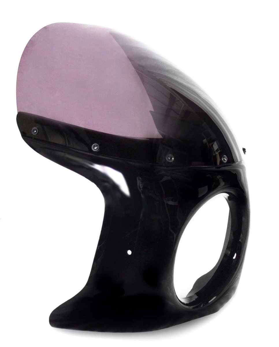 Universal viper cafe racer fairing gloss black with smoked shield