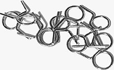 Universal motorcycle 4mm to 5mm id wire hose clamps pk 10