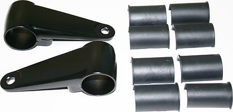 Cast Aluminum Black Headlight Bracket Set