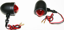 Load image into Gallery viewer, Custom Red Lens Mini Deco Turn Signal Lamp Set ~ Black