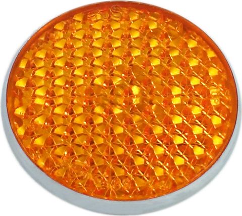 Reflector - Amber - 60mm.