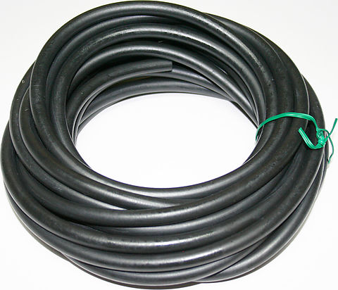 Black Rubber Fuel Line 25Ft Roll ~ 3/16"