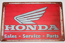 Charger l&#39;image dans la galerie, Honda Logo (Red Background) - Tin Sign