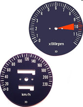 Load image into Gallery viewer, CB750F 1978 Speedo &amp; Tachometer Face Plate Set ~ KM/H