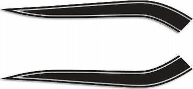 CB450K 1969-72 Gas Tank Stripe Decals ~ Black Stripes