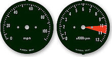 Load image into Gallery viewer, CB350F 1973 Speedo &amp; Tach Face Decal Set ~ MPH